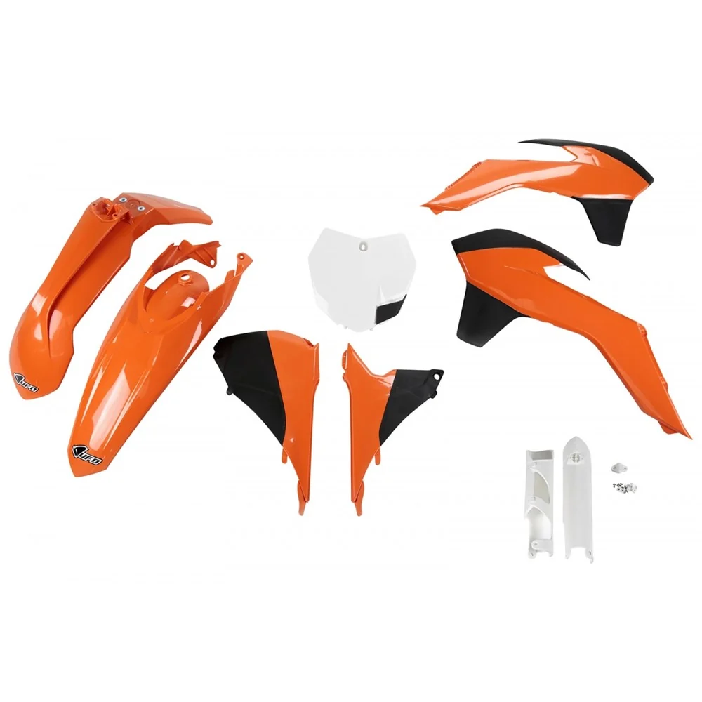 UFO Full Plastics Kit OEM Colours for KTM SX 125/SX-F 450 13-15/SX 150/SX 250/SX-F 250/SX-F 350/XC 125/XC 150/XC 250/XC-F 250/XC-F 350/XC-F 450/XCF 250/XCF 350/XCF 450 13-14