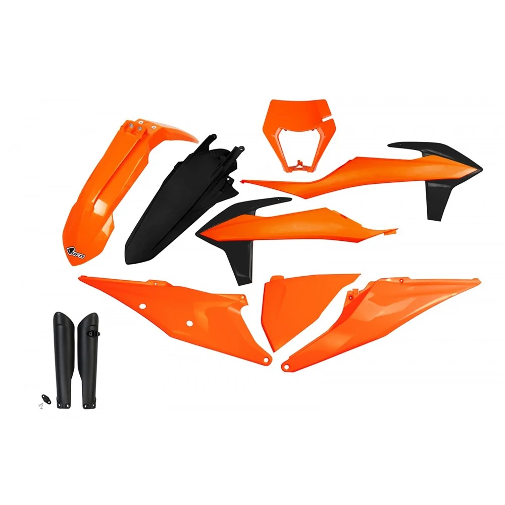UFO Full Plastics Kit OEM Colours w/Headlight Shroud for KTM EXC 125 20-21/EXC 150/EXC 250/EXC-F 250/EXC 300/EXC-F 350/EXC-F 450/EXC-F 500/EXC 250 TPI/XC-W 250 TPI/EXC 300 TPI 20-23