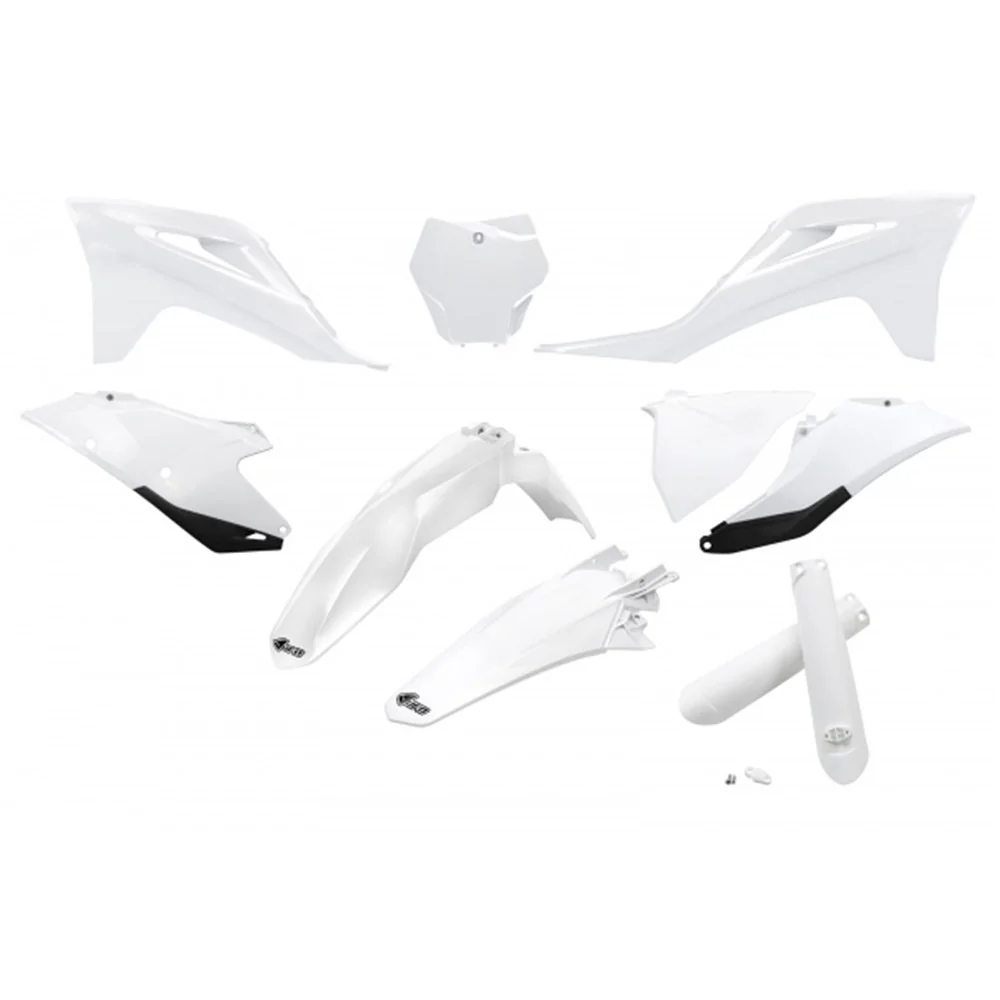 UFO Full Plastics Kit White for Gas Gas MC 125/MC 250F/MC 450F/EX 250F/EX 300/EX 350F/EX 450F 21-23/MC 250/EX 250/MC 350F 22-23