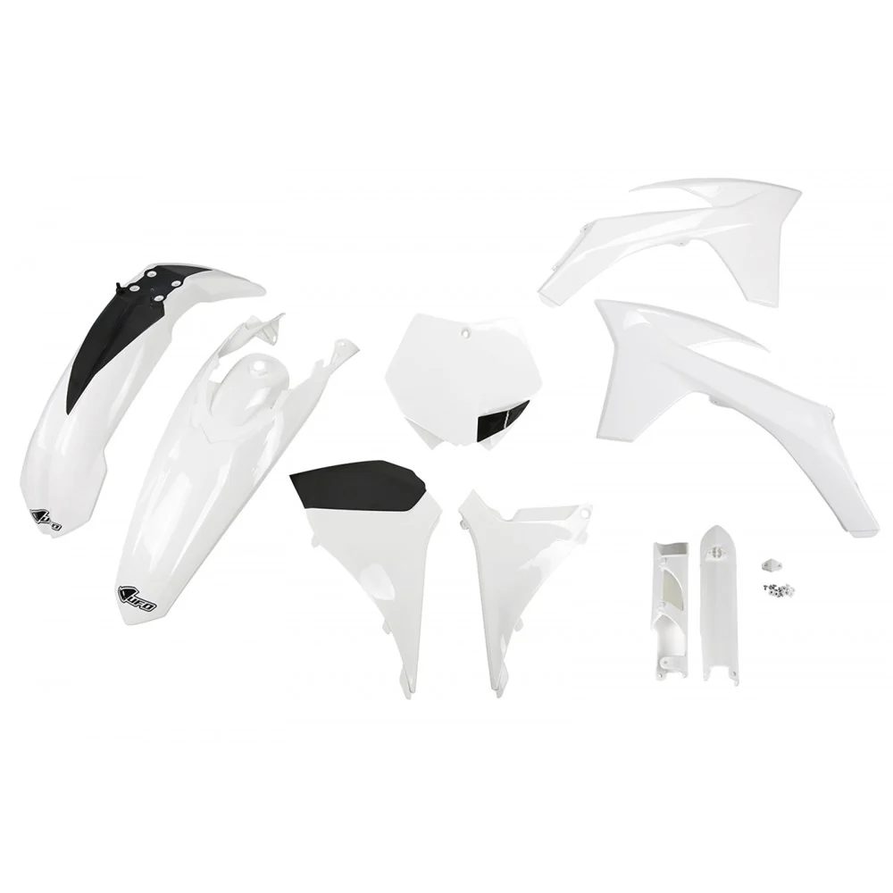 UFO Full Plastics Kit White for KTM SX 125/SX 150/SX 250/SX-F 250/SX-F 350/SX-F 450 2012/XC 125/XC 150/XC 250/XC-F 250/XC-F 350/XC-F 450/XCF 250/XCF 350/XCF 450 11-12