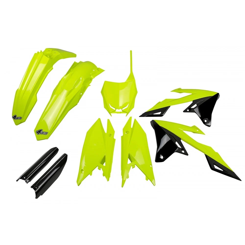UFO Full Plastics Kit Fluro Yellow for Suzuki RM-Z 250 19-Up/RM-Z 450 18-Up