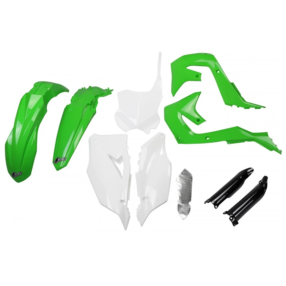 UFO Full Plastics Kit OEM Colours for Kawasaki KX 250 F/KX 250 X 21-24/KX 450 F 19-23/KX 450 XC/KX 450 X 21-23