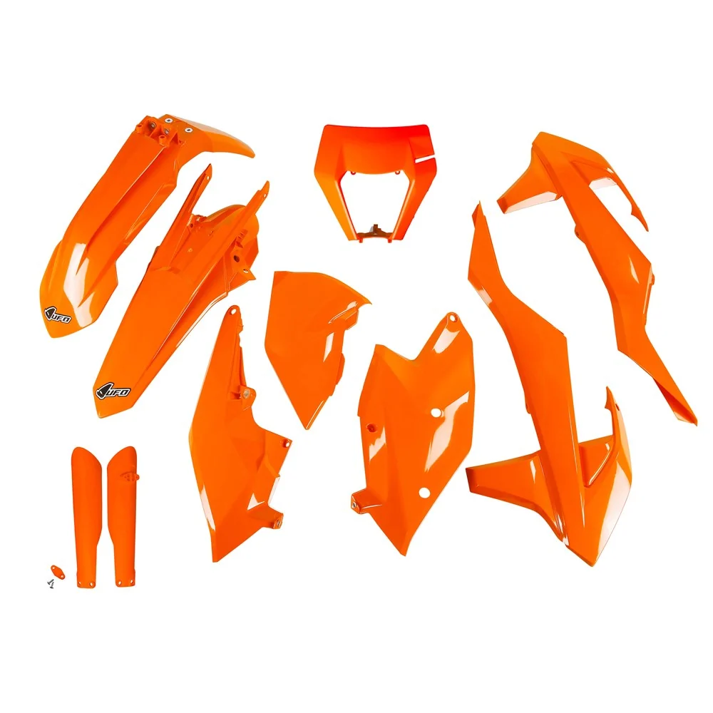 UFO Full Plastics Kit Orange w/Headlight Shroud for KTM EXC 125/EXC 150/EXC 250/EXC 300/EXC-F 250/EXC-F 350/EXC-F 450/EXC-F 500/XC-W 125 17-19/EXC 250 TPI/EXC 300 TPI 18-19/XC-W 250 TPI 2019