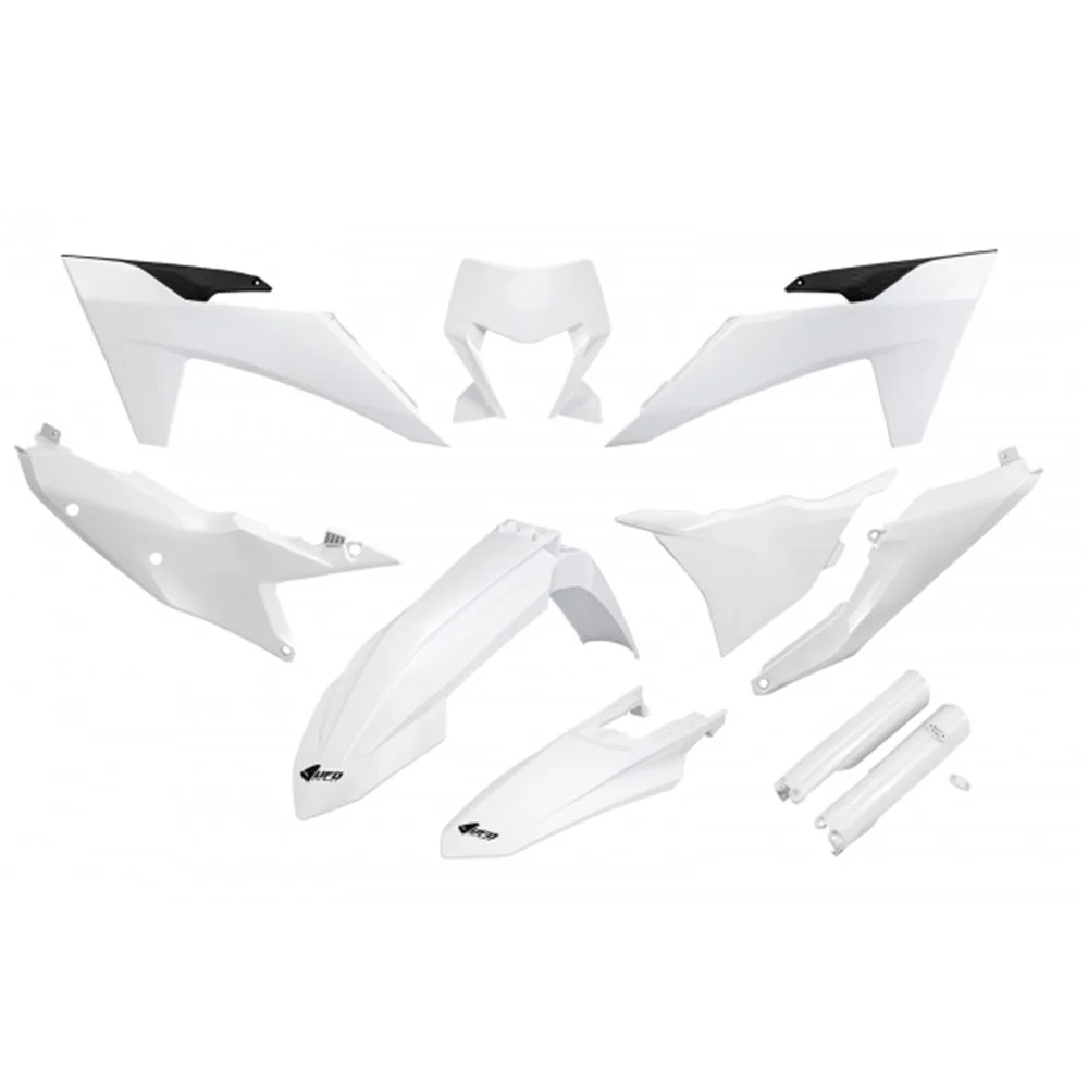 UFO Full Plastics Kit White for KTM EXC 150/EXC 250/EXC 300/EXC-F 250/EXC-F 350/EXC-F 450/EXC-F 500/XC-W 125/XC-W 150/XC-W 250/XC-W 300 24-25/XW-F 350/XW-F 500 2024