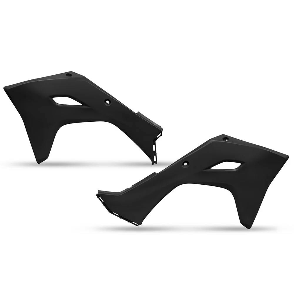 UFO Radiator Shrouds Black for Kawasaki KX 250 F/KX 250 X/KX 300 25-Up/KX 450 F/KX 450 XC/KX 450 X 24-Up