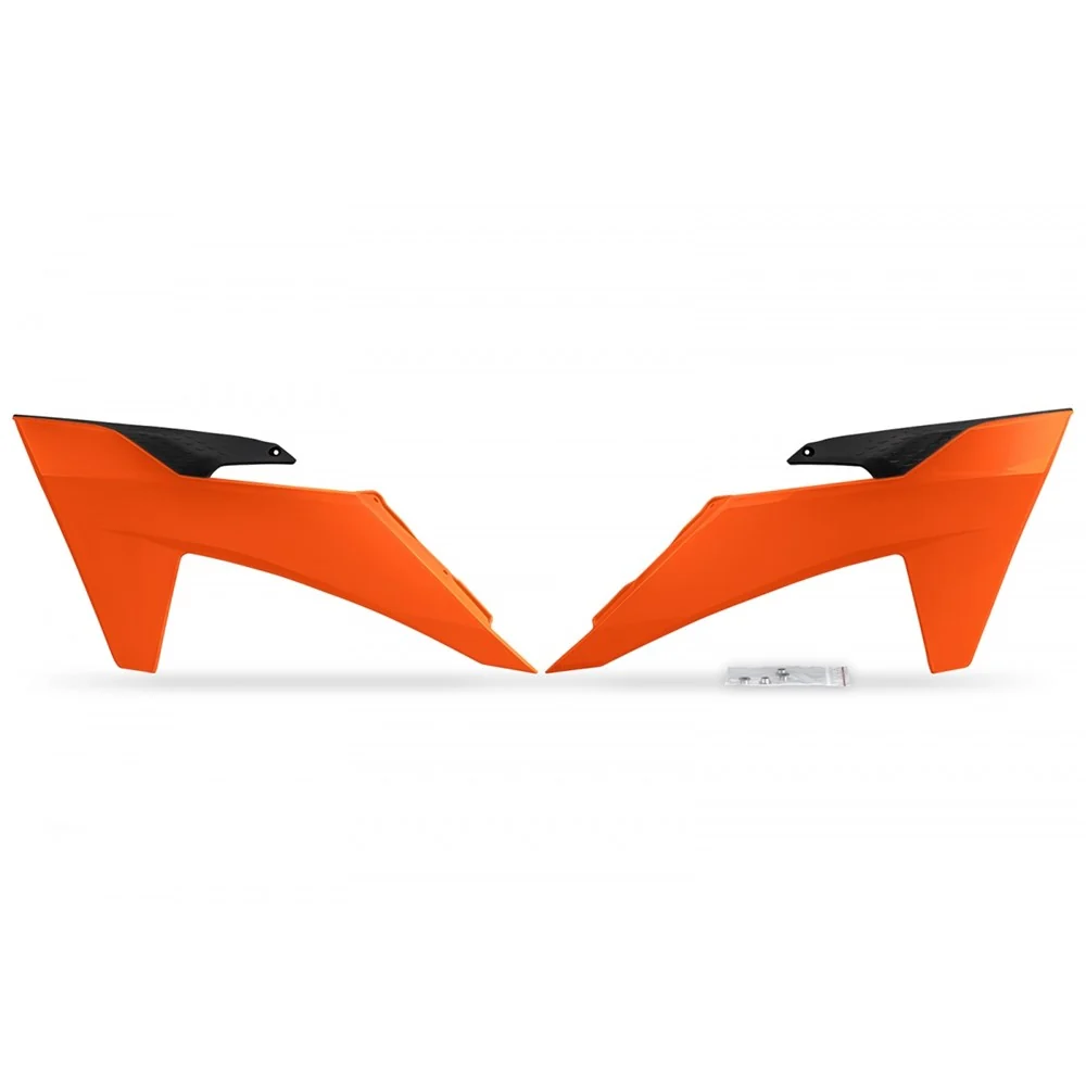 UFO Radiator Shrouds Orange for KTM SX 125-300/SX-F 250-450/XC 125-300/XC-F 250-450/XCF 250-450 23-24/EXC 150-300/EXC-F 250-500 24-25/XW-F 350/500 2024