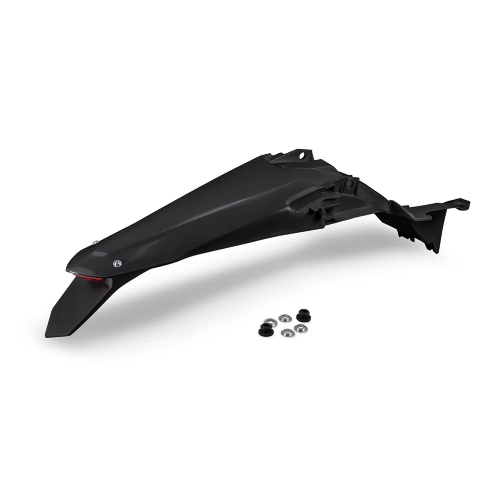 UFO Rear Fender Black w/LED Tail Light for Yamaha YZ 250 F/YZ 450 FX/WR 450 F 24-Up/YZ 250 FX/WR 250 F 25-Up/YZ 450 F 23-25