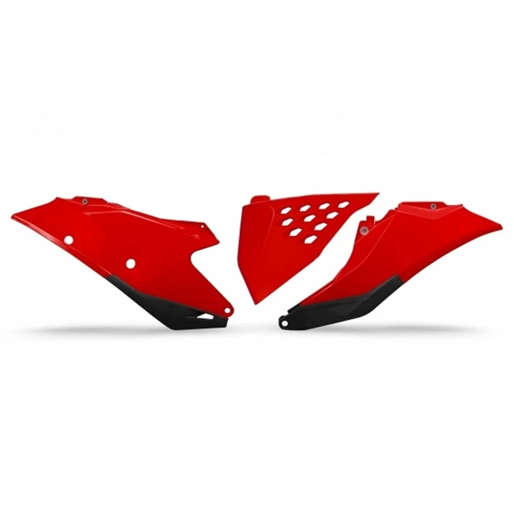UFO Vented Side Panels & Vented Left Airbox Cover Red for Gas Gas MC 125/MC 250F/450F/EC 250/300/EC 250F/350F/EX 300/EX 250F-450F 21-23/MC 250/MC 350F/EX 250 22-23