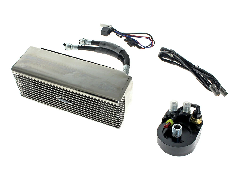 UltraCool UC-DY-1SS Fan Assisted Low Mount Oil Cooler Kit Stainless Steel for Dyna 93-17 - Image 2