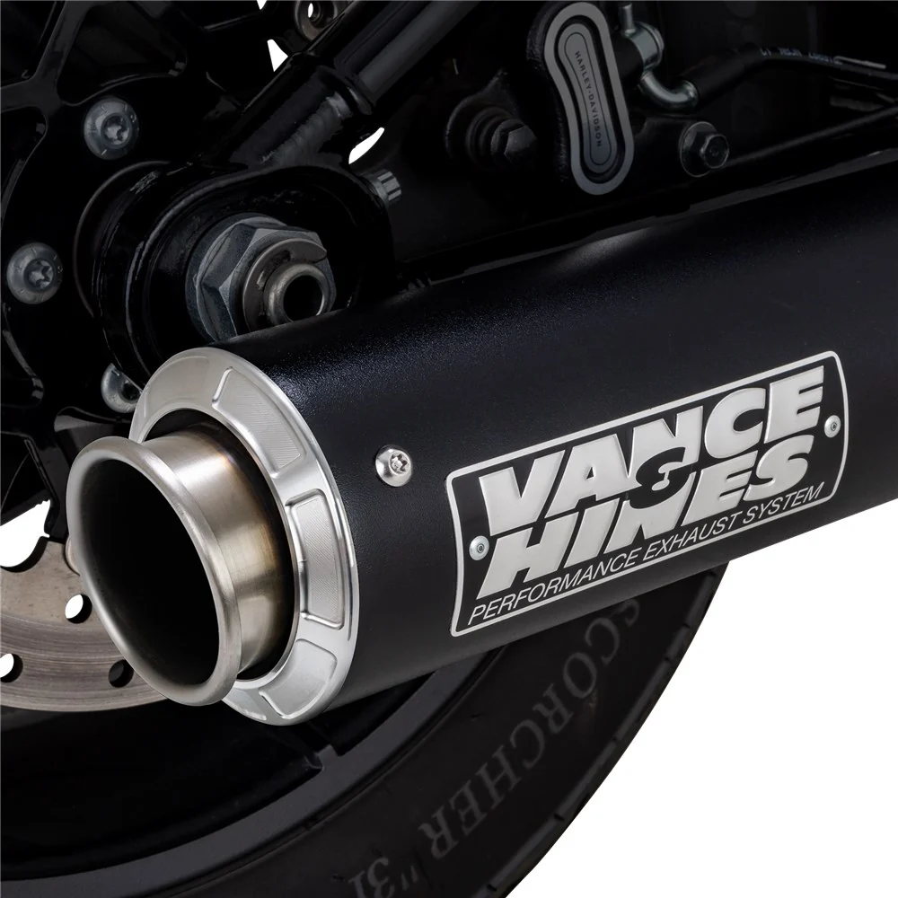 Vance & Hines V46746 Supersport 4" Slip-On Muffler Black for Harley-Davidson Softail Street Bob/Low Rider S/Low Rider ST/Heritage 25-Up