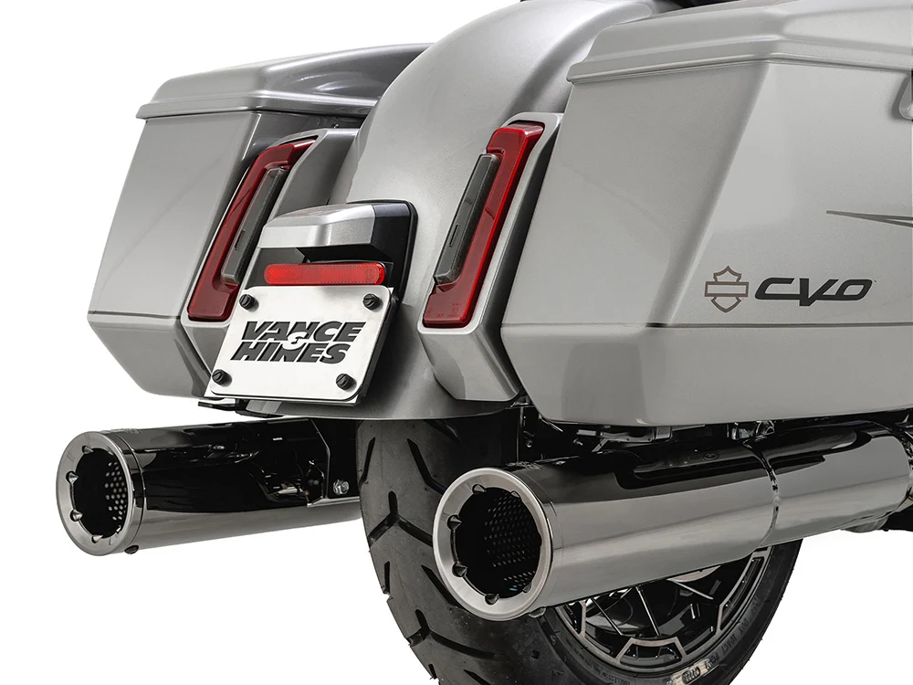 Vance & Hines VH-16468 4.5" Hi-Output Slip-On Mufflers Dark Chrome for Touring 17-Up - Image 3