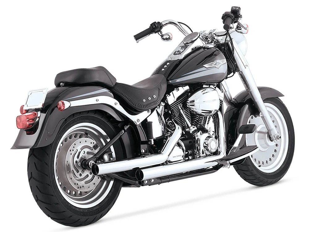 Vance & Hines VH-17817 Straightshots Exhaust Chrome for Softail 86-17 Non-240 Tyre Models - Image 2
