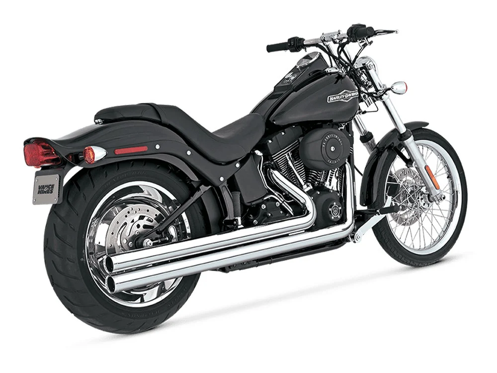 Vance & Hines VH-17923 Big Shots Long Exhaust Chrome for Softail 86-17 Non-240 Tyre Models - Image 3
