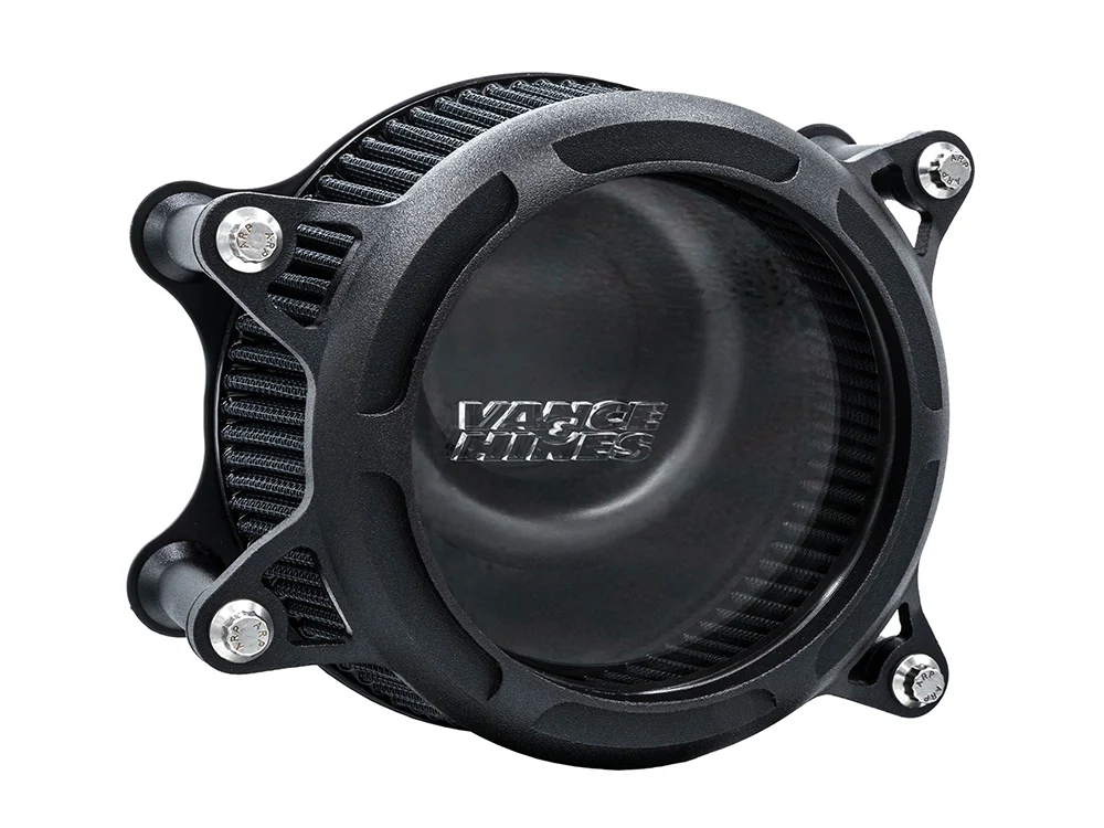 Vance & Hines VH-41073 VO2 Insight Air Cleaner Kit Wrinkle Black for Harley-Davidson Softail 00-15/Dyna 99-17/Touring 99-07 w/CV Carb or Cable Operated Delphi EFI