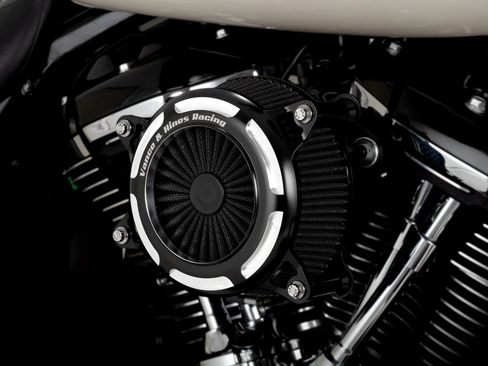 Vance & Hines VH-41121 VO2 Onyx Air Cleaner Kit Black Contrast Cut for Harley-Davidson CVO Touring 23-Up/Street Glide/Road Glide 24-Up/Touring/Softail 25-Up - Image 2