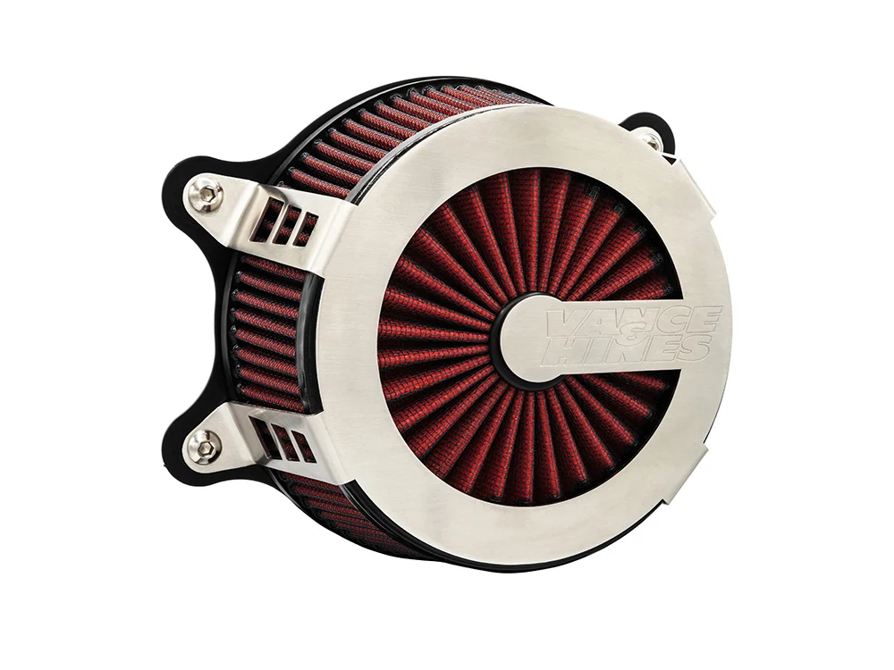 Vance & Hines VH-71106 VO2 Cage Fighter Air Cleaner Kit Brushed Stainless Steel for Harley-Davidson CVO Touring 23-Up/Street Glide/Road Glide 24-Up/Touring/Softail 25-Up