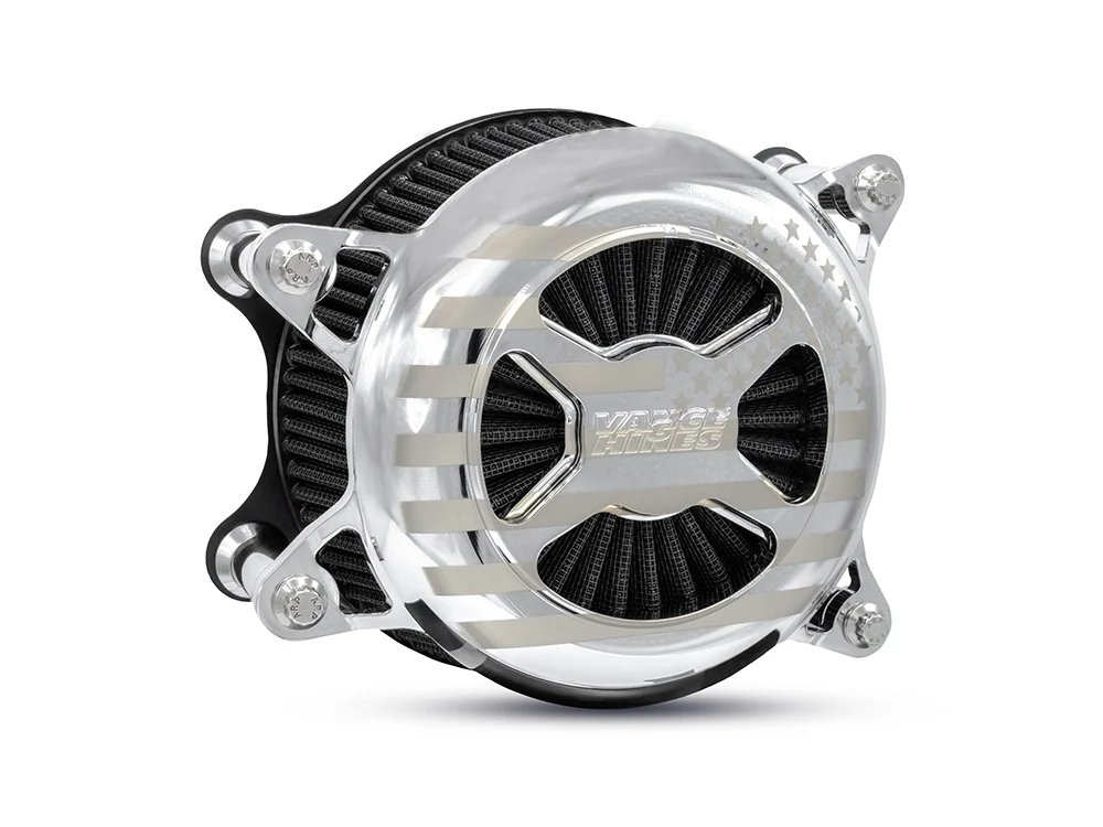 Vance & Hines VH-72046FG VO2 America Air Cleaner Kit Chrome for Harley-Davidson CVO Touring 23-Up/Street Glide/Road Glide 24-Up/Touring/Softail 25-Up