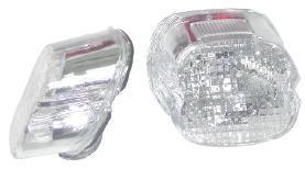 Zodiac Z160622 Laydown Tail Light Lens Clear w/Top Window 73-99 - CC1I